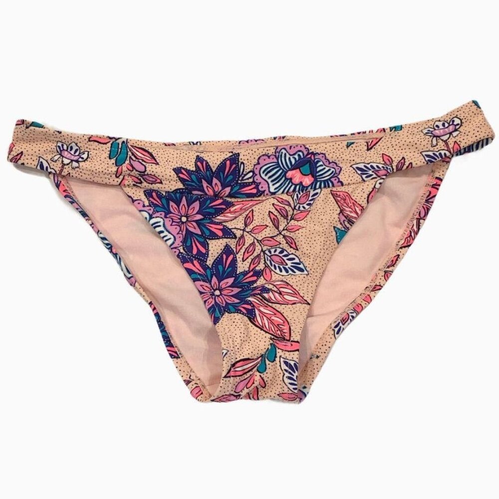 Xhilaration Bikini Bottom Pink Purple Floral XS